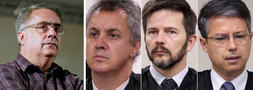 "Assim como receberam uma batata quente das mãos do colega Sérgio Mouro, entregarão aos tribunais superiores – que irão analisar sua sentença – um frankestein legal, capaz de consumar a desmoralização final dos operadores de direito brasileiros perante a comunidade jurídica internacional", diz o jornalista Luis Nassif nesta terça-feira, 30, sobre os desembargadores do TRF-4 João Pedro Gebran Neto, Leandro Paulsen e Victor Luiz dos Santos Laus, que julgaram o ex-presidente Lula (Foto: Aquiles Lins) "Assim como receberam uma batata quente das mãos do colega Sérgio Mouro, entregarão aos tribunais superiores – que irão analisar sua sentença – um frankestein legal, capaz de consumar a desmoralização final dos operadores de direito brasileiros perante a comunidade jurídica internacional", diz o jornalista Luis Nassif nesta terça-feira, 30, sobre os desembargadores do TRF-4 João Pedro Gebran Neto, Leandro Paulsen e Victor Luiz dos Santos Laus, que julgaram o ex-presidente Lula