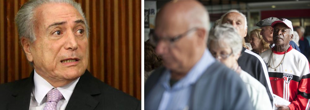 Apesar do governo Michel Temer ter torrado bilhões visando cooptar os votos de deputados e pelo menos outros R$ 20 milhões em publicidade para tentar conseguir convencer a população sobre a necessidade da reforma da Previdência, nada menos que 66% dos brasileiros são contrários as mudanças nas regras da aposentadoria e dos benefícios sociais; levantamento, feito pelo Instituto Paraná Pesquisas, aponta, ainda, que 62% da população considera a reforma desnecessária, contra 28,9% que afirmam ser preciso mudar o sistema atual (Foto: Paulo Emílio) Apesar do governo Michel Temer ter torrado bilhões visando cooptar os votos de deputados e pelo menos outros R$ 20 milhões em publicidade para tentar conseguir convencer a população sobre a necessidade da reforma da Previdência, nada menos que 66% dos brasileiros são contrários as mudanças nas regras da aposentadoria e dos benefícios sociais; levantamento, feito pelo Instituto Paraná Pesquisas, aponta, ainda, que 62% da população considera a reforma desnecessária, contra 28,9% que afirmam ser preciso mudar o sistema atual