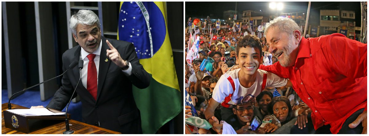 Após a condenação do ex-presidente Lula pleo TRF4, o líder da oposição no Senado, Humberto Costa (PT-PE) garantiu que três frentes estão sendo trabalhadas para melhor combater a injustiça cometida contra o principal nome do PT: uma judicial, com recursos em instâncias superiores; outra nas ruas, com mobilizações; e no exterior, onde irão denunciar os abusos em todos os fóruns possíveis; “Vamos denunciar lá fora a face perversa dessa caçada e desnudar esses moralistas de conveniência e vestais de ocasião que, por debaixo de togas pretas, encobrem suas vaidades, suas posições políticas e seus privilégios”; disse (Foto: Leonardo Lucena) Após a condenação do ex-presidente Lula pleo TRF4, o líder da oposição no Senado, Humberto Costa (PT-PE) garantiu que três frentes estão sendo trabalhadas para melhor combater a injustiça cometida contra o principal nome do PT: uma judicial, com recursos em instâncias superiores; outra nas ruas, com mobilizações; e no exterior, onde irão denunciar os abusos em todos os fóruns possíveis; “Vamos denunciar lá fora a face perversa dessa caçada e desnudar esses moralistas de conveniência e vestais de ocasião que, por debaixo de togas pretas, encobrem suas vaidades, suas posições políticas e seus privilégios”; disse