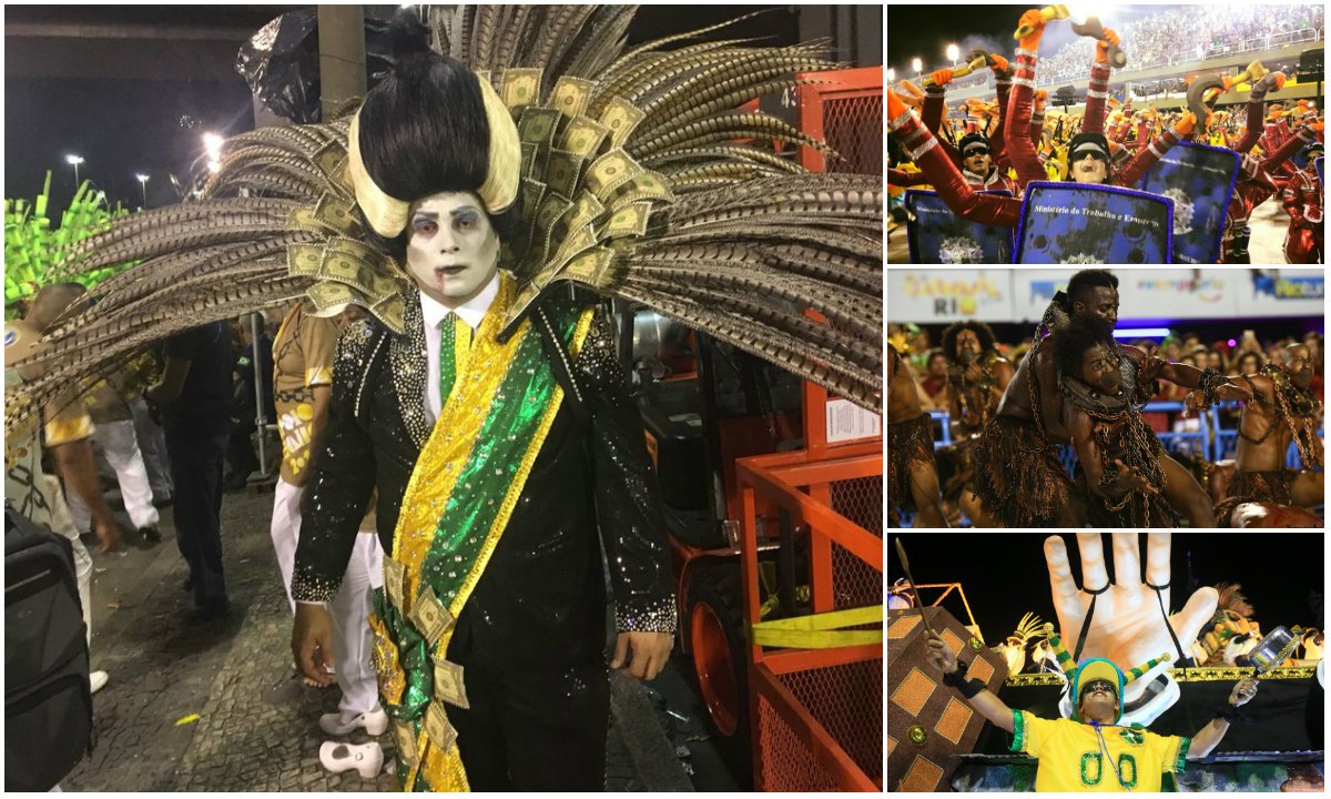 Desfilando pelas ruas ou em sambódromos, ao som de músicas carnavalescas, foliões, passistas bradaram contra o traidor Temer, contra a Globo, contra prefeitos, contra Moro, contra o STF, contra reformas criminosas, contra a perseguição descabida ao Lula e etc. Em suma contra o golpe de estado (Foto: Edison Brito) Desfilando pelas ruas ou em sambódromos, ao som de músicas carnavalescas, foliões, passistas bradaram contra o traidor Temer, contra a Globo, contra prefeitos, contra Moro, contra o STF, contra reformas criminosas, contra a perseguição descabida ao Lula e etc. Em suma contra o golpe de estado