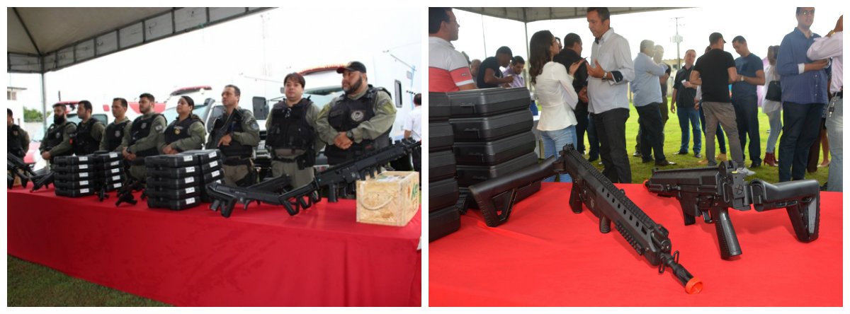 Através da Secretaria de Estado da Ressocialização e Inclusão Social (Seris), o governo de Alagoas entregou, para a segurança nas unidades prisionais, 200 pistolas taurus .40, 30 carabinas imbel calibre 5.52mm, 30 mil munições para armamentos variados, duas ambulâncias e dois caminhões-cela; além das missões ostensivas, cerca de 400 detentos estudam regularmente e outros 700 estão empregados (Foto: Voney Malta) Através da Secretaria de Estado da Ressocialização e Inclusão Social (Seris), o governo de Alagoas entregou, para a segurança nas unidades prisionais, 200 pistolas taurus .40, 30 carabinas imbel calibre 5.52mm, 30 mil munições para armamentos variados, duas ambulâncias e dois caminhões-cela; além das missões ostensivas, cerca de 400 detentos estudam regularmente e outros 700 estão empregados
