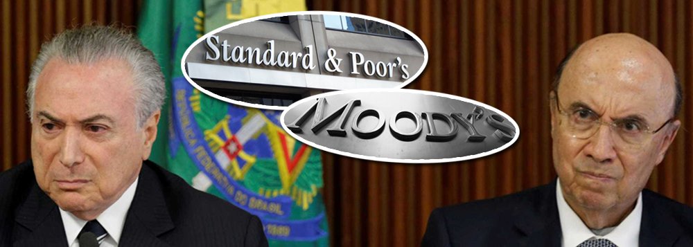 "Com a o rebaixamento da nota de crédito do Brasil pela agência de risco Standard & Poors, ruiu o castelo ilusionista de Temer-Meirelles sobre a 'recuperação' da economia brasileira e a volta da 'confiança'. Depois disso, falar em 'legado' tornou-se algo ainda mais sem sentido. E como não existe o menor de risco de melhora na situação fiscal, as agências Mood’s e Fitch podem fazer o mesmo movimento", alerta a colunista Tereza Cruvinel (Foto: Tereza Cruvinel) "Com a o rebaixamento da nota de crédito do Brasil pela agência de risco Standard & Poors, ruiu o castelo ilusionista de Temer-Meirelles sobre a 'recuperação' da economia brasileira e a volta da 'confiança'. Depois disso, falar em 'legado' tornou-se algo ainda mais sem sentido. E como não existe o menor de risco de melhora na situação fiscal, as agências Mood’s e Fitch podem fazer o mesmo movimento", alerta a colunista Tereza Cruvinel