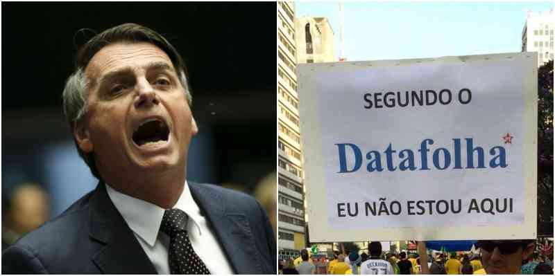 Bolsonaro alega que os questionários do instituto induzem o eleitor a responder o que o jornalão quer como resposta, ou seja, seria uma pesquisa tendenciosa (Foto: Esmael Morais) Bolsonaro alega que os questionários do instituto induzem o eleitor a responder o que o jornalão quer como resposta, ou seja, seria uma pesquisa tendenciosa