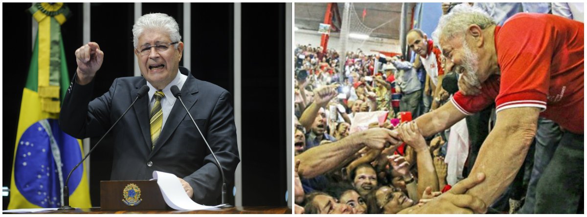 Após o ex-presidente Luiz Inácio Lula da Silva ser condenado pelo Tribunal Regional Federal (TRF4) no processo envolvendo o triplex no Guaruja, o senador Roberto Requião (MDB-PR) voltou a manifestar seu apoio ao petista; "Eles dizem:'uma multidão de indícios faz a convicção do juiz'. Eu digo, pelos indícios minha convicção é de que estamos vendo o Estado Social destruído. Lula é o símbolo da luta pela soberania!", escreveu (Foto: Leonardo Lucena) Após o ex-presidente Luiz Inácio Lula da Silva ser condenado pelo Tribunal Regional Federal (TRF4) no processo envolvendo o triplex no Guaruja, o senador Roberto Requião (MDB-PR) voltou a manifestar seu apoio ao petista; "Eles dizem:'uma multidão de indícios faz a convicção do juiz'. Eu digo, pelos indícios minha convicção é de que estamos vendo o Estado Social destruído. Lula é o símbolo da luta pela soberania!", escreveu