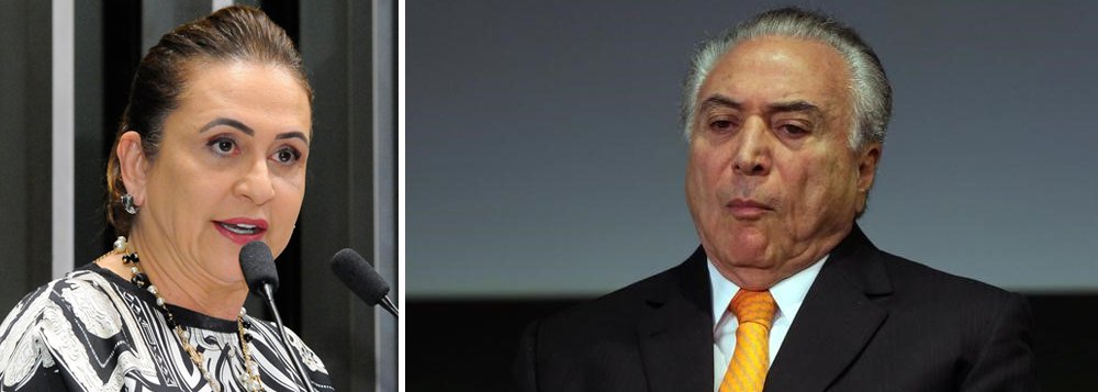 Expulsa do PMDB pelas constantes críticas ao governo Temer, a senadora Kátia Abreu (sem partido-TO) bateu duro no emedebista, em meio à polêmica com a tentativa de empossar uma ministra do Trabalho que não cumpre leis trabalhistas, a deputada Cristiane Brasil (PTB-RJ); "Situação do Brasil hoje é de vaca não conhecer bezerro. Nada mais me assombra. Nada. Chegamos ao fundo do poço. Não temos presidente. Temos um refém", disparou a parlamentar no Twitter; refém de Roberto Jefferson e da banda podre do Congresso, Temer agora não consegue mudar a indicação para a pasta (Foto: Leonardo Lucena) Expulsa do PMDB pelas constantes críticas ao governo Temer, a senadora Kátia Abreu (sem partido-TO) bateu duro no emedebista, em meio à polêmica com a tentativa de empossar uma ministra do Trabalho que não cumpre leis trabalhistas, a deputada Cristiane Brasil (PTB-RJ); "Situação do Brasil hoje é de vaca não conhecer bezerro. Nada mais me assombra. Nada. Chegamos ao fundo do poço. Não temos presidente. Temos um refém", disparou a parlamentar no Twitter; refém de Roberto Jefferson e da banda podre do Congresso, Temer agora não consegue mudar a indicação para a pasta