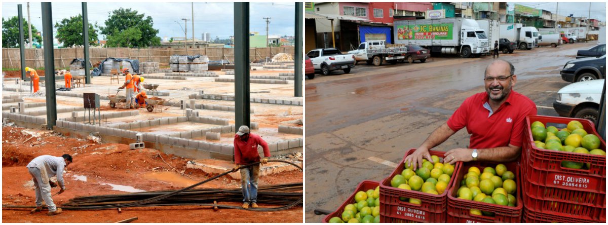 Cerca de R$ 10 milhões são destinados a reformas e construções. Na Feira do Produtor e Atacadista de Ceilândia, por exemplo, foram recapeados 37,8 mil metros quadrados. Melhoria reduziu perdas de produtos, como os do distribuidor de laranjas José Purcino (Foto: Gisele Federicce) Cerca de R$ 10 milhões são destinados a reformas e construções. Na Feira do Produtor e Atacadista de Ceilândia, por exemplo, foram recapeados 37,8 mil metros quadrados. Melhoria reduziu perdas de produtos, como os do distribuidor de laranjas José Purcino