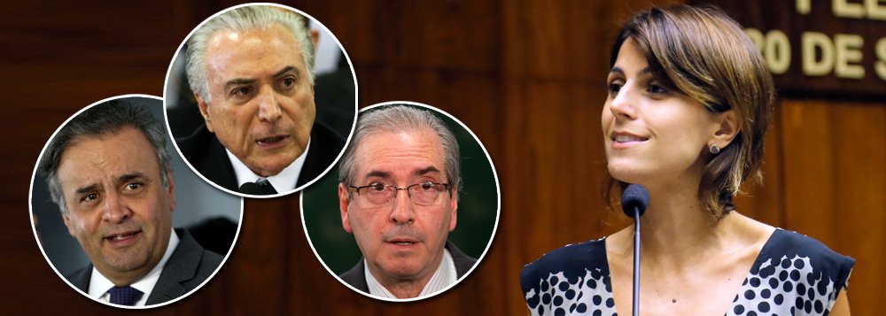 Pré-candidata à presidência da República pelo PCdoB, a deputada estadual Manuela D'Ávila criticou o governo de Michel Temer, ao dizer que, nesta fase do capitalismo contemporâneo, "o governo do povo, a democracia, é colocada de lado quando afeta os interesses de funcionamento do sistema"; de acordo com a parlamentar, "a Constituição de 1988, elaborada logo após o fim da ditadura que governou o Brasil de 1964 a 1985, foi chamada de “Constituição Cidadã” justamente por sua carta de direitos"; "Hoje, ela é rasgada pelo golpismo" (Foto: Leonardo Lucena) Pré-candidata à presidência da República pelo PCdoB, a deputada estadual Manuela D'Ávila criticou o governo de Michel Temer, ao dizer que, nesta fase do capitalismo contemporâneo, "o governo do povo, a democracia, é colocada de lado quando afeta os interesses de funcionamento do sistema"; de acordo com a parlamentar, "a Constituição de 1988, elaborada logo após o fim da ditadura que governou o Brasil de 1964 a 1985, foi chamada de “Constituição Cidadã” justamente por sua carta de direitos"; "Hoje, ela é rasgada pelo golpismo"