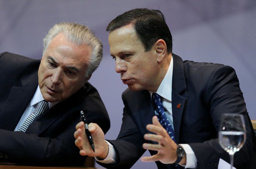 Prefeito de São Paulo e potencial candidato ao governo do Estado, João Doria (PSDB), pediu "entendimento" a Michel Temer, na esfera estadual e federal; "Não falamos sobre candidaturas individuais. Falamos sobre perspectivas de entendimento", disse; "Meu entendimento é de que partidos que tenham o mesmo bom sentimento de defender o Brasil, defender a democracia, defender o desenvolvimento econômico e principalmente defender o emprego e a renda devam estar juntos nessas eleições, seja no plano estadual ou no federal", completou (Foto: Paulo Emílio) Prefeito de São Paulo e potencial candidato ao governo do Estado, João Doria (PSDB), pediu "entendimento" a Michel Temer, na esfera estadual e federal; "Não falamos sobre candidaturas individuais. Falamos sobre perspectivas de entendimento", disse; "Meu entendimento é de que partidos que tenham o mesmo bom sentimento de defender o Brasil, defender a democracia, defender o desenvolvimento econômico e principalmente defender o emprego e a renda devam estar juntos nessas eleições, seja no plano estadual ou no federal", completou