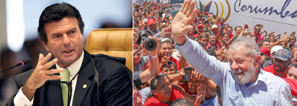 Presidente do TSE, ministro Luiz Fux, que já afirmou que ficha-sujas são "irregistráveis", em alusão ao ex-presidente Lula, concedeu decisão liminar a um político enquadrado na Lei da Ficha Limpa, suspendendo os efeitos de sua condenação criminal e permitindo que ele concorresse nas eleições municipais de 2016; caso se refere ao registro de candidatura de Vicente Diel, do PSDB, ao cargo de vice-prefeito de São Luiz Gonzaga (RS); "Determino expedição de ofício ao órgão da Justiça Eleitoral para comunicar a suspensão da condenação contra o autor até o julgamento final desta ação cautelar", escreveu Fux no documento (Foto: Aquiles Lins) Presidente do TSE, ministro Luiz Fux, que já afirmou que ficha-sujas são "irregistráveis", em alusão ao ex-presidente Lula, concedeu decisão liminar a um político enquadrado na Lei da Ficha Limpa, suspendendo os efeitos de sua condenação criminal e permitindo que ele concorresse nas eleições municipais de 2016; caso se refere ao registro de candidatura de Vicente Diel, do PSDB, ao cargo de vice-prefeito de São Luiz Gonzaga (RS); "Determino expedição de ofício ao órgão da Justiça Eleitoral para comunicar a suspensão da condenação contra o autor até o julgamento final desta ação cautelar", escreveu Fux no documento
