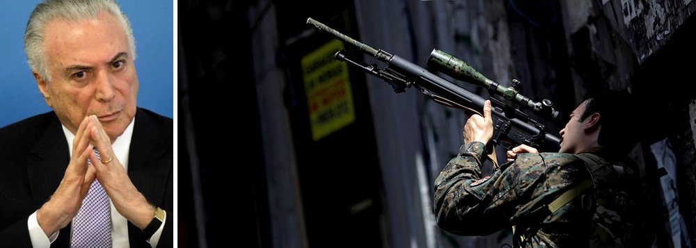"A intervenção federal no Estado do Rio de Janeiro e a criação do Ministério Extraordinário da Segurança Pública são medidas improvisadas, que não foram planejadas e não têm a menor chance de produzir o resultado prometido, a derrota do crime organizado no Rio e a contenção da violência no país", diz a colunista do 247 Tereza Cruvinel; "Não importa, não se trata de políticas públicas mas de fazer política com um objetivo central não declarado, a viabilização da candidatura de Temer à reeleição. Objetivos secundários também são atendidos, como a redução do desgaste com a não-votação da reforma previdenciária, derrotada de antemão" (Foto: Tereza Cruvinel) "A intervenção federal no Estado do Rio de Janeiro e a criação do Ministério Extraordinário da Segurança Pública são medidas improvisadas, que não foram planejadas e não têm a menor chance de produzir o resultado prometido, a derrota do crime organizado no Rio e a contenção da violência no país", diz a colunista do 247 Tereza Cruvinel; "Não importa, não se trata de políticas públicas mas de fazer política com um objetivo central não declarado, a viabilização da candidatura de Temer à reeleição. Objetivos secundários também são atendidos, como a redução do desgaste com a não-votação da reforma previdenciária, derrotada de antemão"