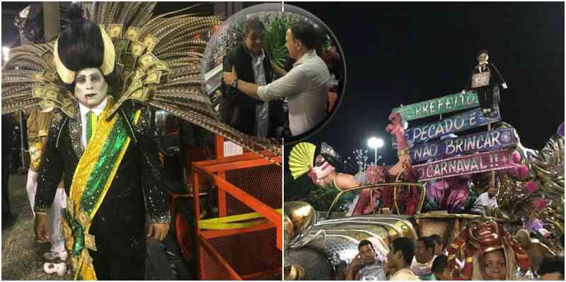 Teve o "Temer Vampirão" e críticas ao prefeito do Rio Marcelo Crivella (PRP) que, em plena festa popular, viajou para a Europa. Teve ainda foliões gritando por Lula em BH, a foto de Doria com Zeca Pagodinho e o desfile histórico da Paraíso do Tuiuti (Foto: Esmael Morais) Teve o "Temer Vampirão" e críticas ao prefeito do Rio Marcelo Crivella (PRP) que, em plena festa popular, viajou para a Europa. Teve ainda foliões gritando por Lula em BH, a foto de Doria com Zeca Pagodinho e o desfile histórico da Paraíso do Tuiuti