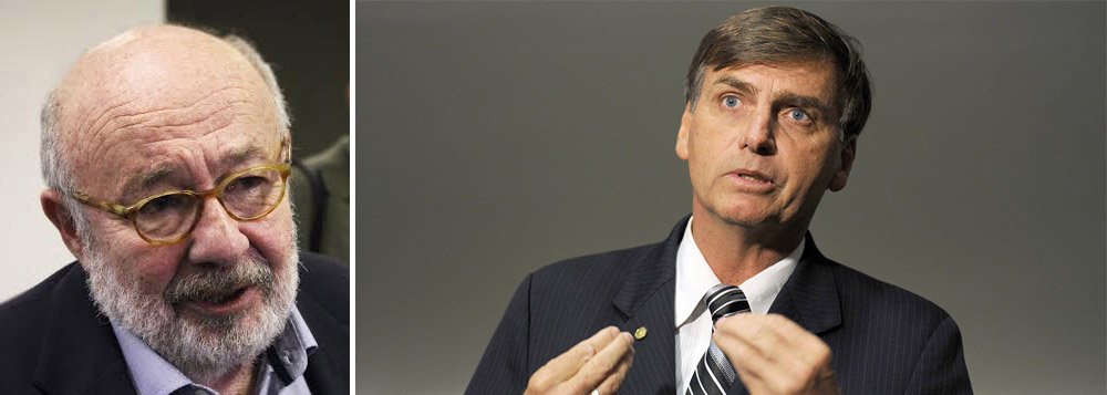 O jornalista Ricardo Kotscho avalia que diante da dificuldade dos governistas de lançar um candidato competitivo, o deputado federal Jair Bolsonaro pode sair vitorioso das urnas; "Do jeito que vai, a história pode se repetir agora, num misto de farsa e tragédia, com a brincadeira acabando com um três oitão de Jair Bolsonaro na testa" (Foto: Romulo Faro) O jornalista Ricardo Kotscho avalia que diante da dificuldade dos governistas de lançar um candidato competitivo, o deputado federal Jair Bolsonaro pode sair vitorioso das urnas; "Do jeito que vai, a história pode se repetir agora, num misto de farsa e tragédia, com a brincadeira acabando com um três oitão de Jair Bolsonaro na testa"