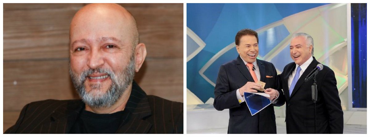 Jornalista Josias de Souza, Michel Temer e apresentador Silvio Santos 2 (Foto: Paulo Emílio) Jornalista Josias de Souza, Michel Temer e apresentador Silvio Santos 2