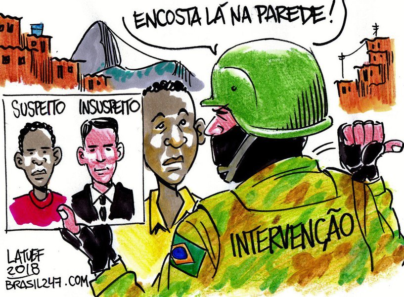 O chargista Carlos Latuff criticou nesta terça-feira, 27, a operação do Exército que está fotografando os moradores de comunidades do Rio de Janeiro, na intervenção militar decretada na Segurança Pública (Foto: Aquiles Lins) O chargista Carlos Latuff criticou nesta terça-feira, 27, a operação do Exército que está fotografando os moradores de comunidades do Rio de Janeiro, na intervenção militar decretada na Segurança Pública