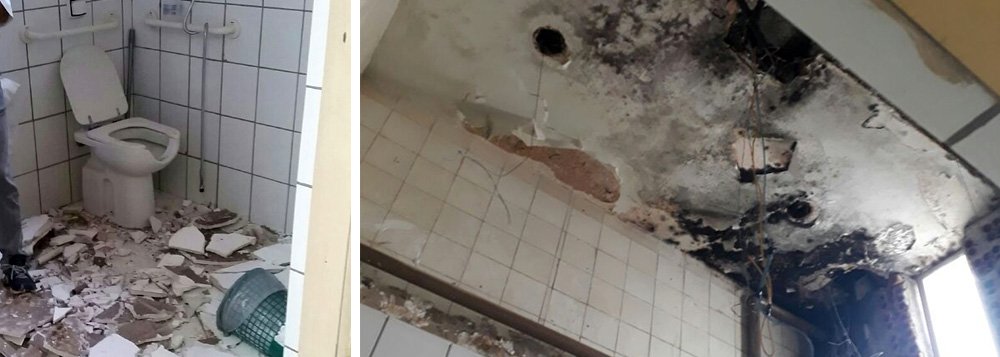 O Ministério Público do Trabalho (MPT) abriu investigação, em 1º de fevereiro, para avaliar as condições de trabalho de funcionários de um prédio do Instituto Brasileiro de Geografia e Estatística (IBGE), localizado na quadra 509 Sul, em Brasília; teto do banheiro masculino do 1º andar caiu na manha de terça-feira (6); o do feminino tem infiltrações e também há risco de desabamento; outras salas do prédio apresentam deformações e rachaduras; denúncia foi feita ao MPT pelos servidores (Foto: Voney Malta) O Ministério Público do Trabalho (MPT) abriu investigação, em 1º de fevereiro, para avaliar as condições de trabalho de funcionários de um prédio do Instituto Brasileiro de Geografia e Estatística (IBGE), localizado na quadra 509 Sul, em Brasília; teto do banheiro masculino do 1º andar caiu na manha de terça-feira (6); o do feminino tem infiltrações e também há risco de desabamento; outras salas do prédio apresentam deformações e rachaduras; denúncia foi feita ao MPT pelos servidores