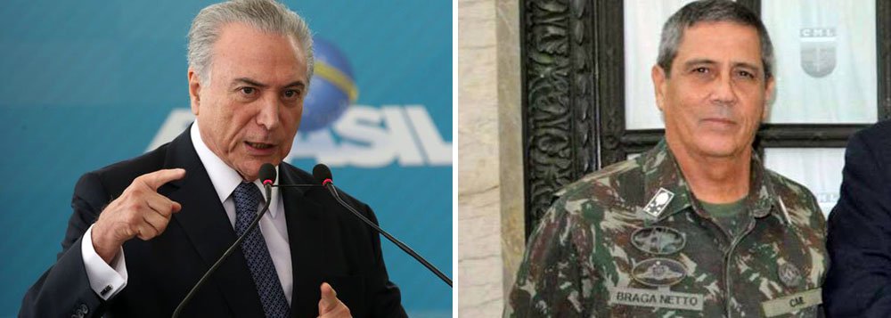 "Tal como não existe a figura da meia gravidez, não há, na constituição brasileira, a figura da 'intervenção federal na segurança pública de um estado'. O artigo 34 fala claramente que diante de tais e tais circunstâncias o presidente da República pode intervir num estado, nomeando um interventor. Ponto. Não existe interventor 'na segurança pública'", afirma Alex Solnik; "Então o que Temer decretou foi intervenção federal mesmo, sem tirar nem pôr. Intervenção militar. Apesar de Pezão não ter caído formalmente, o general Braga será o governador de fato e dará satisfações somente a Temer", diz ele (Foto: Alex Solnik) "Tal como não existe a figura da meia gravidez, não há, na constituição brasileira, a figura da 'intervenção federal na segurança pública de um estado'. O artigo 34 fala claramente que diante de tais e tais circunstâncias o presidente da República pode intervir num estado, nomeando um interventor. Ponto. Não existe interventor 'na segurança pública'", afirma Alex Solnik; "Então o que Temer decretou foi intervenção federal mesmo, sem tirar nem pôr. Intervenção militar. Apesar de Pezão não ter caído formalmente, o general Braga será o governador de fato e dará satisfações somente a Temer", diz ele