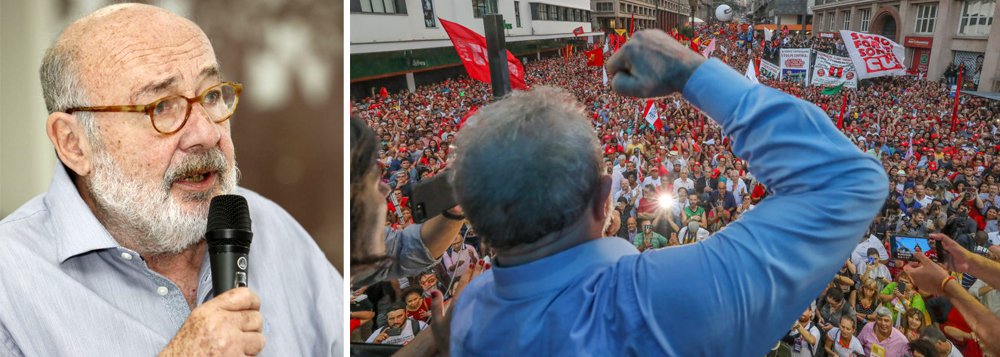 "Correu tudo como previsto. Na Justiça da Lava Jato, não há surpresas: cumpre-se apenas um ritual pré-estabelecido há muito tempo", comenta o jornalista sobre o julgamento no TRF4, destacando que "as alegações preliminares e alegações finais da defesa do ex-presidente foram solenemente ignoradas e rejeitadas" e que "promotores e juízes jogam juntos, fazem tabelinha" (Foto: Gisele Federicce) "Correu tudo como previsto. Na Justiça da Lava Jato, não há surpresas: cumpre-se apenas um ritual pré-estabelecido há muito tempo", comenta o jornalista sobre o julgamento no TRF4, destacando que "as alegações preliminares e alegações finais da defesa do ex-presidente foram solenemente ignoradas e rejeitadas" e que "promotores e juízes jogam juntos, fazem tabelinha"
