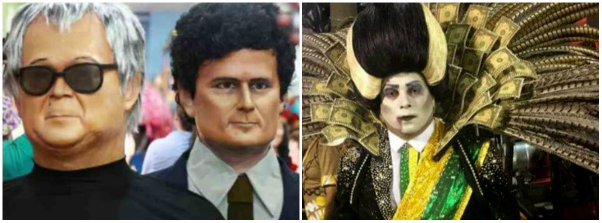 A ausência da lava jato no Carnaval 2018 é sintomática aos privilégios para a magistratura e o mal que fizeram ao país Sérgio Moro, Japonês da Federal, etc., outrora heróis, agora percebidos como vilões por causarem milhões de desempregos no país. Se a força-tarefa foi "esquecida", a mesma sorte não teve o Vampirão Neoliberal, qual seja, o senhor Michel Temer; no Carnaval de 2016, os bonecos do juiz Sergio Moro e do agende da PF Newton Ishii, o "Japonês da Federal", foram as novidades em Olinda (PE); foram; no passado; Não são mais; caíram no esquecimento (Foto: Leonardo Lucena) A ausência da lava jato no Carnaval 2018 é sintomática aos privilégios para a magistratura e o mal que fizeram ao país Sérgio Moro, Japonês da Federal, etc., outrora heróis, agora percebidos como vilões por causarem milhões de desempregos no país. Se a força-tarefa foi "esquecida", a mesma sorte não teve o Vampirão Neoliberal, qual seja, o senhor Michel Temer; no Carnaval de 2016, os bonecos do juiz Sergio Moro e do agende da PF Newton Ishii, o "Japonês da Federal", foram as novidades em Olinda (PE); foram; no passado; Não são mais; caíram no esquecimento