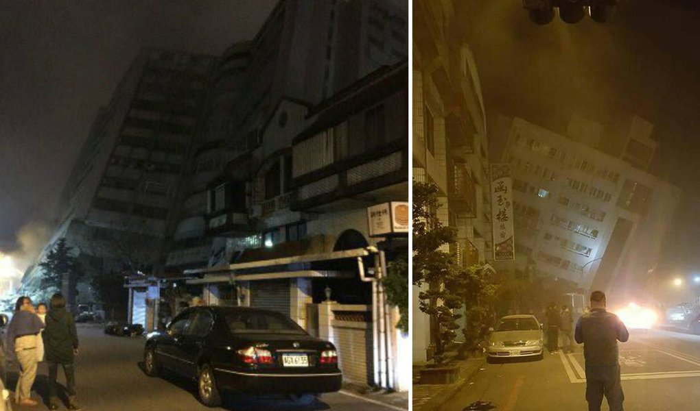 Um terremoto de magnitude 6,4 atingiu a cidade de Hualien, em Taiwan, nesta terça-feira, informou o Departamento de Geologia dos Estados Unidos, causando a inclinação de um hotel e forçando a interdição de uma rodovia próxima, disse o governo; terremoto ocorreu cerca de 22 quilômetros a nordeste da cidade, pouco antes da meia-noite, e o epicentro foi muito superficial, apenas 1 km (Foto: Aquiles Lins) Um terremoto de magnitude 6,4 atingiu a cidade de Hualien, em Taiwan, nesta terça-feira, informou o Departamento de Geologia dos Estados Unidos, causando a inclinação de um hotel e forçando a interdição de uma rodovia próxima, disse o governo; terremoto ocorreu cerca de 22 quilômetros a nordeste da cidade, pouco antes da meia-noite, e o epicentro foi muito superficial, apenas 1 km