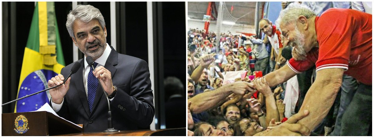 O líder da Oposição no Senado, Humberto Costa (PT-PE), informou que vai integrar uma delegação do PT que manterá em Bruxelas, do dia 26 deste mês ao dia 2 de março, uma agenda de para encontros com dirigentes da Confederação Sindical Internacional (CSI), ali sediada, e com a Fundação Friedrich Ebert – seção Europa, ligada ao Partido Social-Democrata Alemão; "Vamos denunciar em todos os foros internacionais possíveis a caçada política promovida contra Lula e a ruptura da ordem democrática no Brasil" (Foto: Leonardo Lucena) O líder da Oposição no Senado, Humberto Costa (PT-PE), informou que vai integrar uma delegação do PT que manterá em Bruxelas, do dia 26 deste mês ao dia 2 de março, uma agenda de para encontros com dirigentes da Confederação Sindical Internacional (CSI), ali sediada, e com a Fundação Friedrich Ebert – seção Europa, ligada ao Partido Social-Democrata Alemão; "Vamos denunciar em todos os foros internacionais possíveis a caçada política promovida contra Lula e a ruptura da ordem democrática no Brasil"
