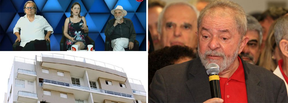 Embora tenha surgido a prova de que o ex-presidente Luiz Inácio Lula da Silva é inocente, uma vez que o triplex da OAS foi penhorado a credores da empreiteira, o caso ainda não foi noticiado pela Globo nem pelas demais emissoras de TV, comprometidas com o golpe de 2016; este foi silêncio foi o principal tema do debate de ontem da TV 247, com Paulo Moreira Leite, Alex Solnik e Gisele Federicce; confira (Foto: Leonardo Attuch) Embora tenha surgido a prova de que o ex-presidente Luiz Inácio Lula da Silva é inocente, uma vez que o triplex da OAS foi penhorado a credores da empreiteira, o caso ainda não foi noticiado pela Globo nem pelas demais emissoras de TV, comprometidas com o golpe de 2016; este foi silêncio foi o principal tema do debate de ontem da TV 247, com Paulo Moreira Leite, Alex Solnik e Gisele Federicce; confira