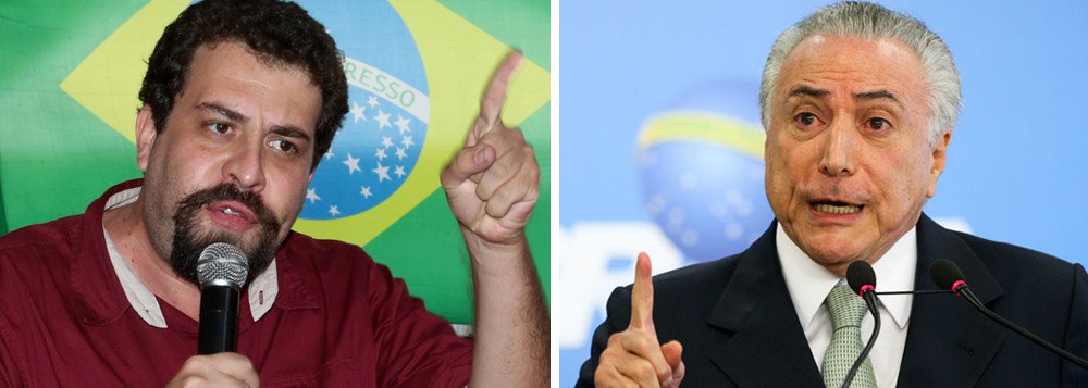 Coordenador do MTST e possível candidato a presidente pelo PSOL, Guilherme Boulos critica a intervenção militar no Rio de Janeiro e diz que o Exército é treinado para atuar em territórios inimigos; "Quem são os territórios inimigos? As favelas, as comunidades? A ideia é fazer como propôs Bolsonaro e metralhar a Rocinha?", questiona em vídeo; Boulos lembrou também que o Exército ocupou o complexo de favelas da Maré em 2014 e o resultado foi "desastroso". "O preço para dar uma falsa sensação de segurança para alguns setores da sociedade foram vários mortos e muito sangue", diz ele (Foto: Aquiles Lins) Coordenador do MTST e possível candidato a presidente pelo PSOL, Guilherme Boulos critica a intervenção militar no Rio de Janeiro e diz que o Exército é treinado para atuar em territórios inimigos; "Quem são os territórios inimigos? As favelas, as comunidades? A ideia é fazer como propôs Bolsonaro e metralhar a Rocinha?", questiona em vídeo; Boulos lembrou também que o Exército ocupou o complexo de favelas da Maré em 2014 e o resultado foi "desastroso". "O preço para dar uma falsa sensação de segurança para alguns setores da sociedade foram vários mortos e muito sangue", diz ele