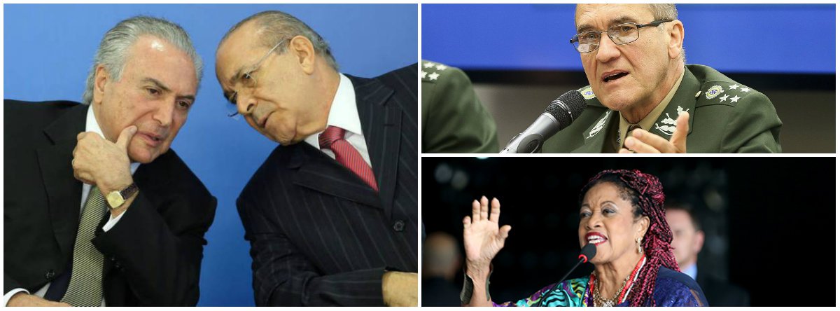 "O General mandou e o governo atendeu. Após o comandante do Exército, general Villas Bôas, afirmar que os militares precisam de 'garantia para agir sem o risco de surgir uma nova Comissão da Verdade', o Planalto anunciou o fim do Ministério dos Direitos Humanos", diz o colunista Guilherme Coutinho; "Ao demitir Luislinda Valois, Eliseu Padilha confessou que a pasta de Direitos Humanos perderá status e será apenas uma secretaria do Ministério da Justiça. Afinal, Direitos Humanos e intervenção militar não combinam" (Foto: Guilherme Coutinho) "O General mandou e o governo atendeu. Após o comandante do Exército, general Villas Bôas, afirmar que os militares precisam de 'garantia para agir sem o risco de surgir uma nova Comissão da Verdade', o Planalto anunciou o fim do Ministério dos Direitos Humanos", diz o colunista Guilherme Coutinho; "Ao demitir Luislinda Valois, Eliseu Padilha confessou que a pasta de Direitos Humanos perderá status e será apenas uma secretaria do Ministério da Justiça. Afinal, Direitos Humanos e intervenção militar não combinam"