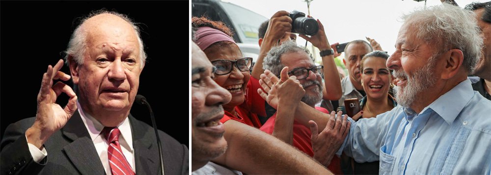 Com a adesão de Ricardo Lagos, já são cinco ex-presidentes sul-americanos que lançam um grito ao mundo para que a democracia brasileira não seja enterrada de vez no dia 24 próximo, quando acontecerá o julgamento de Lula no TRF4; em seu blog, o ex-presidente chileno ainda destaca a perseguição a Lula; "Mais do que um julgamento, parece um ato de perseguição política. Lula foi e continua a ser uma figura fundamental para as esperanças do povo brasileiro e um líder no cenário mundial", diz Lagos (Foto: Romulo Faro) Com a adesão de Ricardo Lagos, já são cinco ex-presidentes sul-americanos que lançam um grito ao mundo para que a democracia brasileira não seja enterrada de vez no dia 24 próximo, quando acontecerá o julgamento de Lula no TRF4; em seu blog, o ex-presidente chileno ainda destaca a perseguição a Lula; "Mais do que um julgamento, parece um ato de perseguição política. Lula foi e continua a ser uma figura fundamental para as esperanças do povo brasileiro e um líder no cenário mundial", diz Lagos