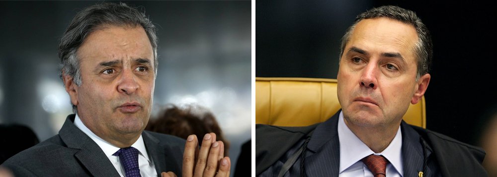 Num dos trechos de sua entrevista à BBC, o ministro Luis Roberto Barroso, do Supremo Tribunal Federal, lamentou a impunidade do senador Aécio Neves (PSDB-MG) e apontou o excesso de provas contra o político mineiro: a gravação, o pedido de dinheiro, a entrega com a mala e até a ameaça de matar o primo; Barroso disse ainda que, dos 650 mil detentos brasileiros, poucos estão presos com tantas provas como havia no caso Aécio; confira (Foto: Leonardo Attuch) Num dos trechos de sua entrevista à BBC, o ministro Luis Roberto Barroso, do Supremo Tribunal Federal, lamentou a impunidade do senador Aécio Neves (PSDB-MG) e apontou o excesso de provas contra o político mineiro: a gravação, o pedido de dinheiro, a entrega com a mala e até a ameaça de matar o primo; Barroso disse ainda que, dos 650 mil detentos brasileiros, poucos estão presos com tantas provas como havia no caso Aécio; confira