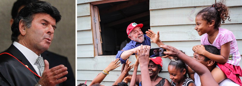 Lembrando que o novo presidente do TSE, Luiz Fux, ameaçou retirar Lula da campanha presidencial ao dizer que "Ficha Suja está fora do jogo democrático", Paulo Moreira Leite recorda que o mesmo magistrado autorizou auxílio-moradia a 17.000 juízes federais, gerando uma conta anual que poderia chegar a R$ 884 milhões por ano e explica: daria para comprar pelo menos 490 triplex a cada ano ou alugar 15.000 imóveis de bom padrão num bairro nobre de São Paulo; "Lula parece falar por si quando diz que está velho demais para sentir medo. Na verdade, está falando por todos brasileiros que lutam por democracia e por seu direito de disputar a presidência", diz PML
(Foto: Paulo Moreira Leite) Lembrando que o novo presidente do TSE, Luiz Fux, ameaçou retirar Lula da campanha presidencial ao dizer que "Ficha Suja está fora do jogo democrático", Paulo Moreira Leite recorda que o mesmo magistrado autorizou auxílio-moradia a 17.000 juízes federais, gerando uma conta anual que poderia chegar a R$ 884 milhões por ano e explica: daria para comprar pelo menos 490 triplex a cada ano ou alugar 15.000 imóveis de bom padrão num bairro nobre de São Paulo; "Lula parece falar por si quando diz que está velho demais para sentir medo. Na verdade, está falando por todos brasileiros que lutam por democracia e por seu direito de disputar a presidência", diz PML