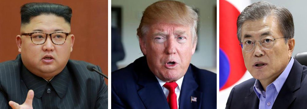 Presidente dos Estados Unidos, Donald Trump, disse ao presidente sul-coreano, Moon Jae-in, que está aberto a conversar com a Coreia do Norte, afirmou o gabinete presidencial sul-coreano, depois que os dois líderes conversaram por telefone; im dia depois que as duas Coreias realizaram suas primeiras conversas em mais de dois anos, Trump disse que não haverá ações militares enquanto as conversas estiverem em andamento, segundo comunicado da Casa Azul (Foto: Paulo Emílio) Presidente dos Estados Unidos, Donald Trump, disse ao presidente sul-coreano, Moon Jae-in, que está aberto a conversar com a Coreia do Norte, afirmou o gabinete presidencial sul-coreano, depois que os dois líderes conversaram por telefone; im dia depois que as duas Coreias realizaram suas primeiras conversas em mais de dois anos, Trump disse que não haverá ações militares enquanto as conversas estiverem em andamento, segundo comunicado da Casa Azul