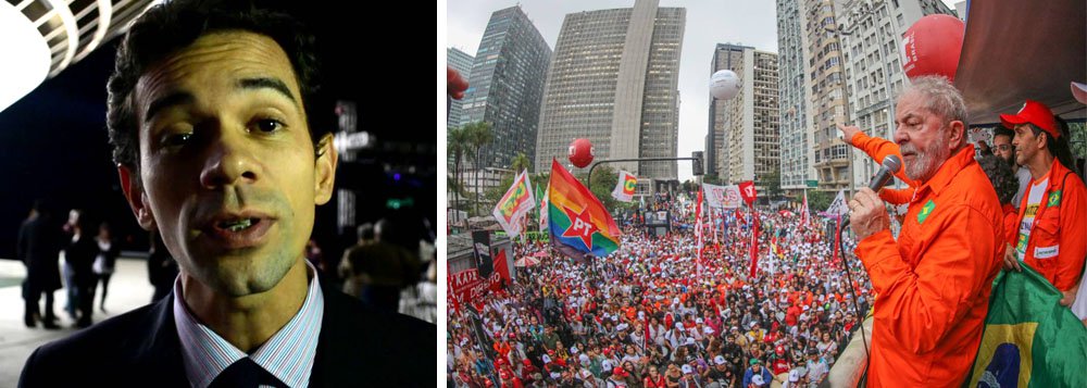 "É muito importante falar do que está acontecendo com o Lula, apontar as anormalidades sucessivas com a qual tem sido tratado pelo judiciário e tomar lado claro pela normalidade democrática no Brasil. Eleição sem Lula é golpe – de novo", diz o vereador em Niterói Leonardo Giordano, presidente do PCdoB na cidade; "O julgamento do Lula não é pra julgar nada, é pra condenar e impedir de disputar a eleição. É por isso que o TRF-4 adiantou sete processos e correu pra marcar, bem rapidinho" (Foto: Leonardo Lucena) "É muito importante falar do que está acontecendo com o Lula, apontar as anormalidades sucessivas com a qual tem sido tratado pelo judiciário e tomar lado claro pela normalidade democrática no Brasil. Eleição sem Lula é golpe – de novo", diz o vereador em Niterói Leonardo Giordano, presidente do PCdoB na cidade; "O julgamento do Lula não é pra julgar nada, é pra condenar e impedir de disputar a eleição. É por isso que o TRF-4 adiantou sete processos e correu pra marcar, bem rapidinho"