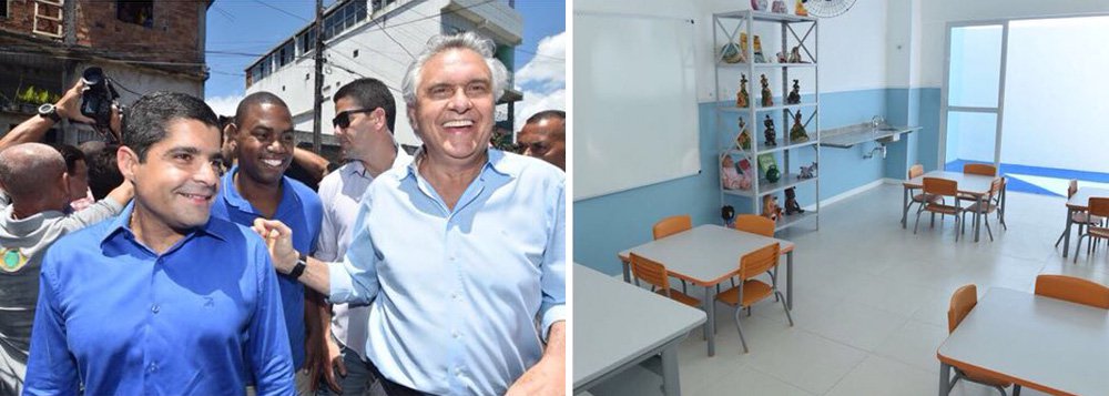 Apostando alto no futuro, o senador Ronaldo Caiado, líder do DEM no Senado, em discurso durante a inauguração da nova Creche e Pré-Escola Primeiro Passo Nova Brasília, em Salvador, afirmou que o prefeito da capital, ACM Neto (DEM), será governador da Bahia e presidente da República; assim, Caiado praticamente lançou o prefeito ao governo em 2018 e para presidente, na sequência; sem noção, Caiado esquece que o DEM é aliado do presidente Michel Temer, investigado por suspeitas de corrupção e rejeitado pela ampla maioria dos brasileiros (Foto: Voney Malta) Apostando alto no futuro, o senador Ronaldo Caiado, líder do DEM no Senado, em discurso durante a inauguração da nova Creche e Pré-Escola Primeiro Passo Nova Brasília, em Salvador, afirmou que o prefeito da capital, ACM Neto (DEM), será governador da Bahia e presidente da República; assim, Caiado praticamente lançou o prefeito ao governo em 2018 e para presidente, na sequência; sem noção, Caiado esquece que o DEM é aliado do presidente Michel Temer, investigado por suspeitas de corrupção e rejeitado pela ampla maioria dos brasileiros