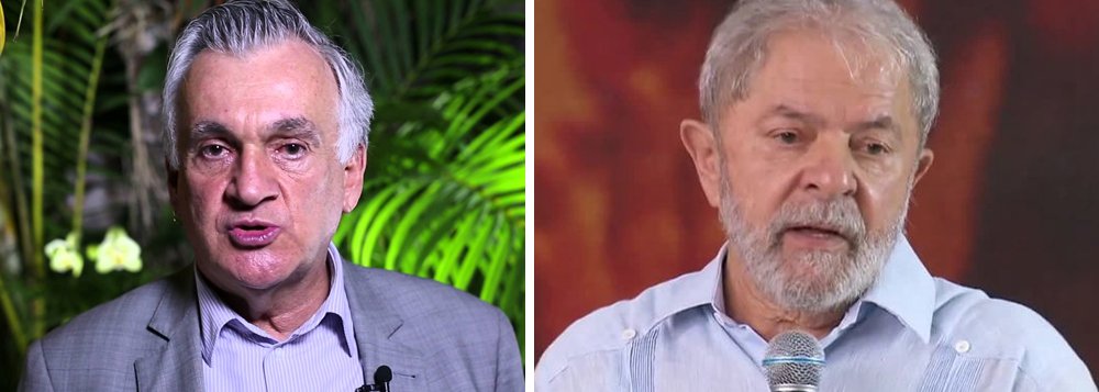 O ex-ministro da Cultura Juca Ferreira acredita a decisão de prender o ex-presidente Luiz Inácio Lula da Silva, após sua condenação pelo TRF-4, já está tomada e não deve demorar para acontecer; "A sensação de muitos e minha também é que estamos atrasados. A direita está sabendo o que quer de cada momento e tem extraído dividendos políticos. Estão mantendo a dianteira, organizando o cenário e estão se dando bem até agora", diz ele em carta; "Não estamos mortos nem liquidados. Pelo contrário. Lula só cresce e nossa base ampliou. Estamos vendo nascer um grande movimento democrático de massa. O caráter ditatorial está cada dia mais explícito", acrescenta (Foto: Aquiles Lins) O ex-ministro da Cultura Juca Ferreira acredita a decisão de prender o ex-presidente Luiz Inácio Lula da Silva, após sua condenação pelo TRF-4, já está tomada e não deve demorar para acontecer; "A sensação de muitos e minha também é que estamos atrasados. A direita está sabendo o que quer de cada momento e tem extraído dividendos políticos. Estão mantendo a dianteira, organizando o cenário e estão se dando bem até agora", diz ele em carta; "Não estamos mortos nem liquidados. Pelo contrário. Lula só cresce e nossa base ampliou. Estamos vendo nascer um grande movimento democrático de massa. O caráter ditatorial está cada dia mais explícito", acrescenta