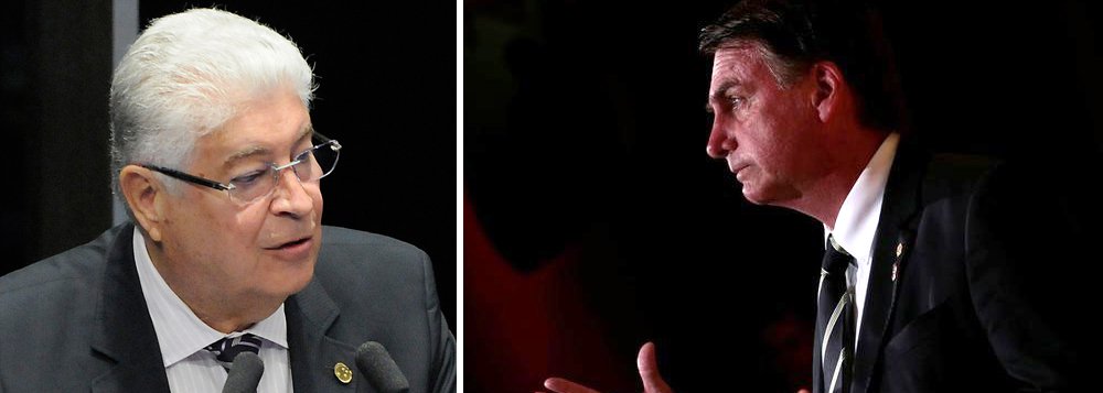 Com os recentes relatos sobre o patrimônio do presidenciável pelo PSC, deputado Jair Bolsonaro (RJ), e dos filhos parlamentares, o senador Roberto Requião (MDB-PR) bateu duro no congressista do Rio; "Promovido, usado e abusado pela mídia a serviço da oligarquia entreguista, Bolsonaro agora é fritado, triturado, destruído pelos mesmos interesses que o promoveram. Não vê quem não quer!", disse Requião em sua conta no Twitter (Foto: Leonardo Lucena) Com os recentes relatos sobre o patrimônio do presidenciável pelo PSC, deputado Jair Bolsonaro (RJ), e dos filhos parlamentares, o senador Roberto Requião (MDB-PR) bateu duro no congressista do Rio; "Promovido, usado e abusado pela mídia a serviço da oligarquia entreguista, Bolsonaro agora é fritado, triturado, destruído pelos mesmos interesses que o promoveram. Não vê quem não quer!", disse Requião em sua conta no Twitter