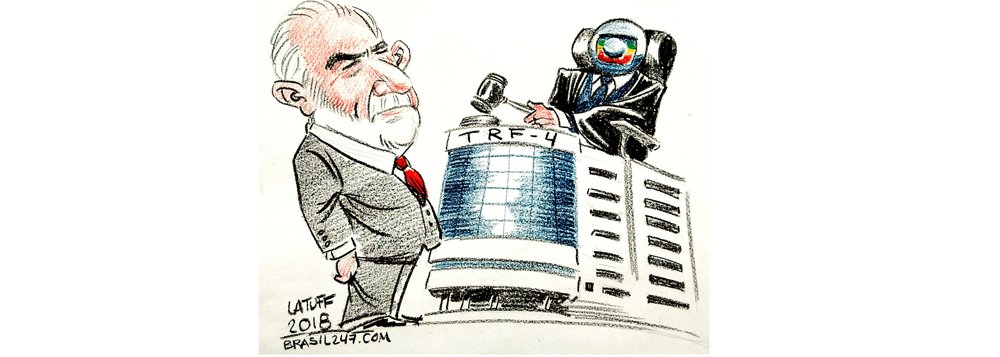 Cartunista Latuff questiona quem realmente está julgando o ex-presidente Lula: serão os desembargadores do TRF-4 ou a Rede Globo que pretende tirá-lo da disputa presidencial para seguir mandando e desmandando no País? (Foto: Leonardo Attuch) Cartunista Latuff questiona quem realmente está julgando o ex-presidente Lula: serão os desembargadores do TRF-4 ou a Rede Globo que pretende tirá-lo da disputa presidencial para seguir mandando e desmandando no País?