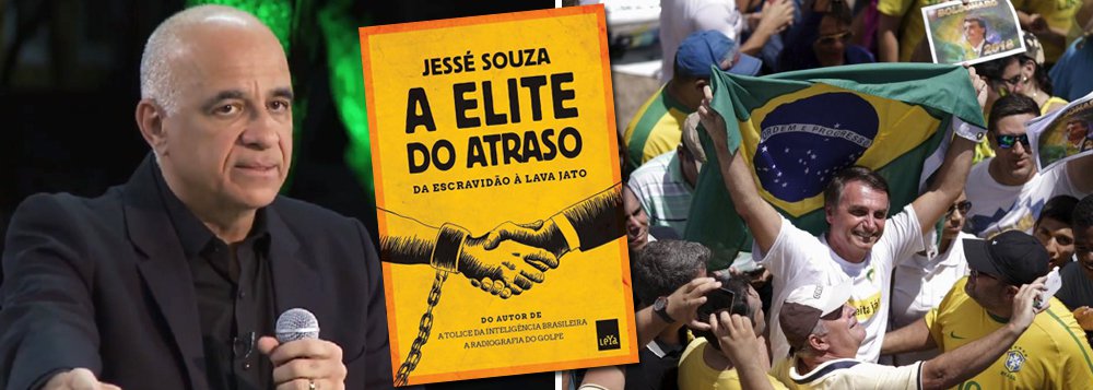 Na reportagem desta quarta-feira sobre "A elite do atraso", livro mais importante do ano, escrito pelo sociólogo Jessé Souza, destacamos como a Globo e a Lava Jato, com a criminalização da política e o estímulo ao discurso de ódio, pariram a candidatura de Jair Bolsonaro; "A Globo e a operação Lava Jato são os agentes principais dessa regressão civilizacional que sacode o país deixado em frangalhos, econômica, política e moralmente pela ação combinada desses agentes", diz ele (Foto: Leonardo Attuch) Na reportagem desta quarta-feira sobre "A elite do atraso", livro mais importante do ano, escrito pelo sociólogo Jessé Souza, destacamos como a Globo e a Lava Jato, com a criminalização da política e o estímulo ao discurso de ódio, pariram a candidatura de Jair Bolsonaro; "A Globo e a operação Lava Jato são os agentes principais dessa regressão civilizacional que sacode o país deixado em frangalhos, econômica, política e moralmente pela ação combinada desses agentes", diz ele