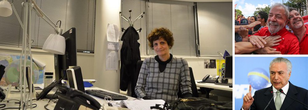 Ao DCM, a jornalista Maria Alencar, chefe da redação brasileira da Rádio França Internacional (RFI), conta que sempre ouviu dos franceses que o Brasil seria o país do futuro, que teria chegado com o governo Lula, brilho que seria apagado de vez com o golpe; ao comentar sobre as notícias do Brasil no país europeu, ela, há 35 anos no Brasil, diz que, "no Les Echos, um jornal econômico, fala-se em uma melhora da economia, mas isso "não cria nenhum interesse pela figura do Michel Temer, que é um mero desconhecido. As pessoas não buscam entrevistas com o Michel Temer aqui na Francesa" (Foto: Leonardo Lucena) Ao DCM, a jornalista Maria Alencar, chefe da redação brasileira da Rádio França Internacional (RFI), conta que sempre ouviu dos franceses que o Brasil seria o país do futuro, que teria chegado com o governo Lula, brilho que seria apagado de vez com o golpe; ao comentar sobre as notícias do Brasil no país europeu, ela, há 35 anos no Brasil, diz que, "no Les Echos, um jornal econômico, fala-se em uma melhora da economia, mas isso "não cria nenhum interesse pela figura do Michel Temer, que é um mero desconhecido. As pessoas não buscam entrevistas com o Michel Temer aqui na Francesa"