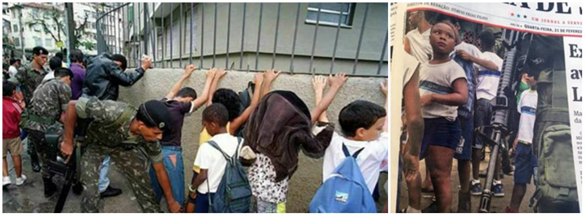 Ambas chocantes, as fotos levam a gente a várias reflexões e revolta. fico pensando no trauma destas crianças confrontadas desta forma. Estes caras estão preparados para enfrentar criminosos se não sabem nem discernir criança de bandidos? (Foto: Washington Luiz de Araújo) Ambas chocantes, as fotos levam a gente a várias reflexões e revolta. fico pensando no trauma destas crianças confrontadas desta forma. Estes caras estão preparados para enfrentar criminosos se não sabem nem discernir criança de bandidos?