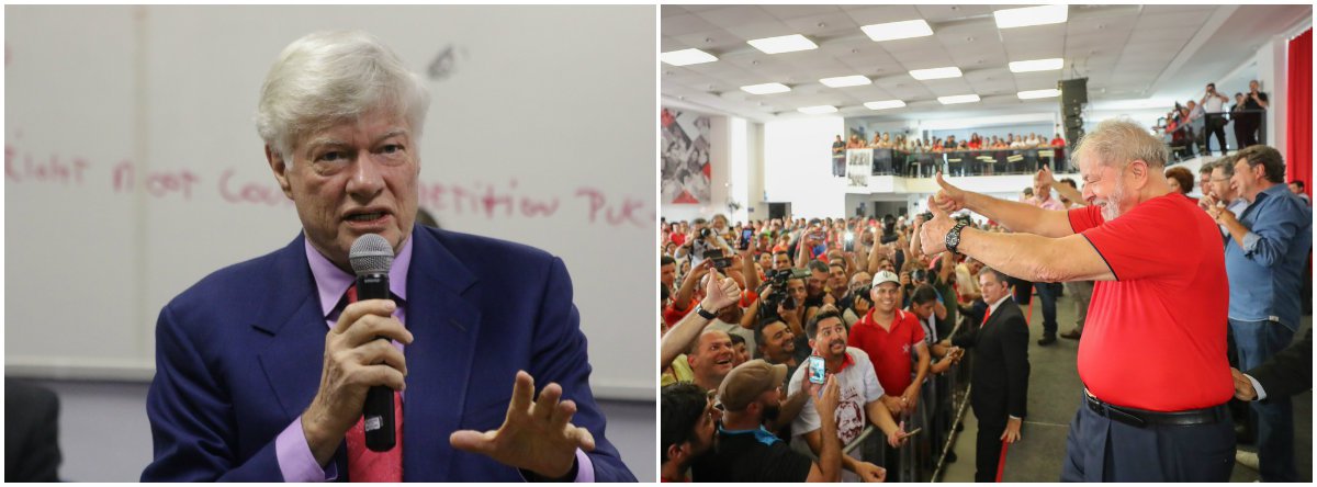 "Na próxima segunda-feira 29, o advogado australiano Geoffrey Robertson apresentará um relatório à ONU denunciando o maniqueísmo, as distorções e as condutas indevidas que a seu ver caracterizam violação do direito do ex-presidente Lula a um julgamento justo", informa a jornalista Tereza Cruvinel; Robertson atua na defesa de Lula desde 2016, quando o caso foi levado à ONU para denunciar os abusos cometidos pelo juiz Sergio Moro, e é "conselheiro da rainha" da Inglaterra; "Foi uma triste experiência ver que normas internacionais sobre o direito a um julgamento justo não parecem ser seguidas no sistema brasileiro", declarou nesta quinta o advogado, que participou do julgamento presencialmente no TRF4 (Foto: Tereza Cruvinel) "Na próxima segunda-feira 29, o advogado australiano Geoffrey Robertson apresentará um relatório à ONU denunciando o maniqueísmo, as distorções e as condutas indevidas que a seu ver caracterizam violação do direito do ex-presidente Lula a um julgamento justo", informa a jornalista Tereza Cruvinel; Robertson atua na defesa de Lula desde 2016, quando o caso foi levado à ONU para denunciar os abusos cometidos pelo juiz Sergio Moro, e é "conselheiro da rainha" da Inglaterra; "Foi uma triste experiência ver que normas internacionais sobre o direito a um julgamento justo não parecem ser seguidas no sistema brasileiro", declarou nesta quinta o advogado, que participou do julgamento presencialmente no TRF4