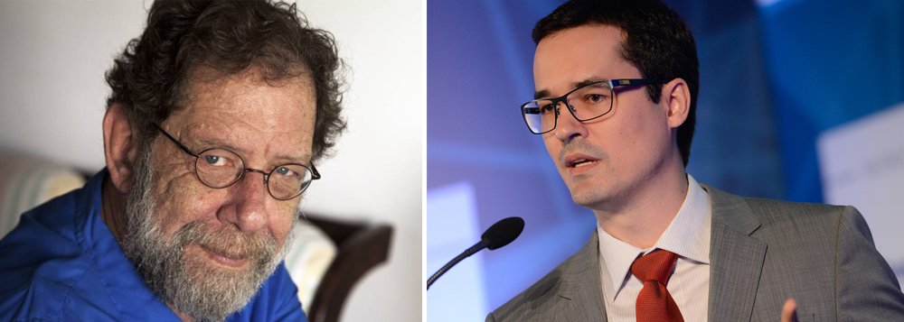 "Os campeões "moraloides" do moralismo estão sendo desmascarados a cada dia. E a omissão do STF, esse tribunal poltrão, omisso, é um desrespeito à justiça. Vamos pegar um exemplo de quem virou ídolo da TV, o Deltan Dallagnol, aquele garoto evangélico, procurador lá de Curitiba, que não contente em ter dois imóveis comprados, prestem atenção, do programa Minha Casa Minha Vida, quer dizer, a casa dele a vida nossa, tem um imóvel em Curitiba e recebe R$ 4.300 de auxílio-moradia", escreve o jornalista Eric Nepomuceno (Foto: Romulo Faro) "Os campeões "moraloides" do moralismo estão sendo desmascarados a cada dia. E a omissão do STF, esse tribunal poltrão, omisso, é um desrespeito à justiça. Vamos pegar um exemplo de quem virou ídolo da TV, o Deltan Dallagnol, aquele garoto evangélico, procurador lá de Curitiba, que não contente em ter dois imóveis comprados, prestem atenção, do programa Minha Casa Minha Vida, quer dizer, a casa dele a vida nossa, tem um imóvel em Curitiba e recebe R$ 4.300 de auxílio-moradia", escreve o jornalista Eric Nepomuceno