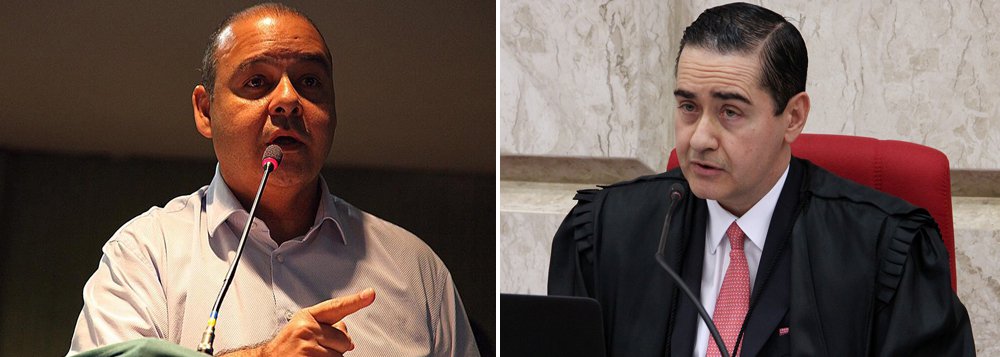 Presidente da CUT, Vagner Freitas, avaliou como tentativa de criminalizar os movimentos sociais e as lutas por direitos dos trabalhadores as declarações do presidente do TRF-4), Carlos Eduardo Thompson Flores, de que os desembargadores que julgarão o recurso do ex-presidente Lula no caso do chamado triplex do Guarujá estão sendo ameaçados; "Baderneiros não são os trabalhadores, mas quem quebrou a ordem constitucional, quem rasgou a Constituição e quem quer uma sociedade excludente, só para atender interesses dos empresários"disse (Foto: Paulo Emílio) Presidente da CUT, Vagner Freitas, avaliou como tentativa de criminalizar os movimentos sociais e as lutas por direitos dos trabalhadores as declarações do presidente do TRF-4), Carlos Eduardo Thompson Flores, de que os desembargadores que julgarão o recurso do ex-presidente Lula no caso do chamado triplex do Guarujá estão sendo ameaçados; "Baderneiros não são os trabalhadores, mas quem quebrou a ordem constitucional, quem rasgou a Constituição e quem quer uma sociedade excludente, só para atender interesses dos empresários"disse