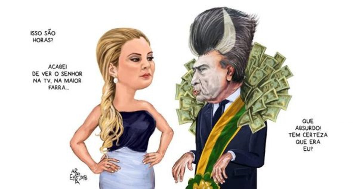 O cartunista Renato Aroeira faz charge na qual ele ironiza a fantasia de "Temer vampiro", levada à Sapucaí pela escola de samba Paraíso do Tuiuti, que desfilou na noite de domingo, primeiro dia de desfiles do Carnaval carioca; na charge, uma irritada Marcela Temer pergunta onde o marido estava e diz que "acabou de ver Temer na TV, na maior farra", em alusão ao desfile da Tuiuti (Foto: Charles Nisz) O cartunista Renato Aroeira faz charge na qual ele ironiza a fantasia de "Temer vampiro", levada à Sapucaí pela escola de samba Paraíso do Tuiuti, que desfilou na noite de domingo, primeiro dia de desfiles do Carnaval carioca; na charge, uma irritada Marcela Temer pergunta onde o marido estava e diz que "acabou de ver Temer na TV, na maior farra", em alusão ao desfile da Tuiuti