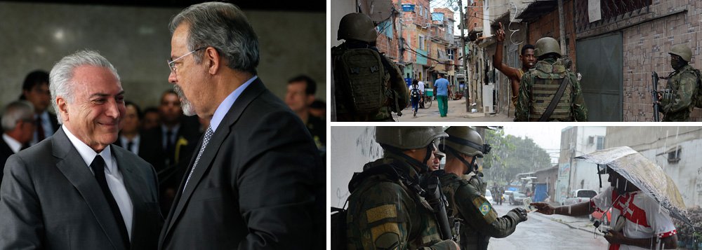 "Michel Temer entrega aos militares importantes posições políticas, como a de interventor no Rio de Janeiro em ano de eleições e agora agrega mais um general ao seu ministério de homens brancos de ternos pretos", avalia o jornalista e colunista do 247 Alex Solnik, ao comentar as mudanças de Temer no Ministério da Defesa; "Dá impressão que, percebendo que perde força no Poder Judiciário, que o coloca contra as cordas, ele se alia aos militares na esperança de que garantam sua permanência no cargo. É um movimento de alto risco para a democracia", diz Solnik (Foto: Alex Solnik) "Michel Temer entrega aos militares importantes posições políticas, como a de interventor no Rio de Janeiro em ano de eleições e agora agrega mais um general ao seu ministério de homens brancos de ternos pretos", avalia o jornalista e colunista do 247 Alex Solnik, ao comentar as mudanças de Temer no Ministério da Defesa; "Dá impressão que, percebendo que perde força no Poder Judiciário, que o coloca contra as cordas, ele se alia aos militares na esperança de que garantam sua permanência no cargo. É um movimento de alto risco para a democracia", diz Solnik