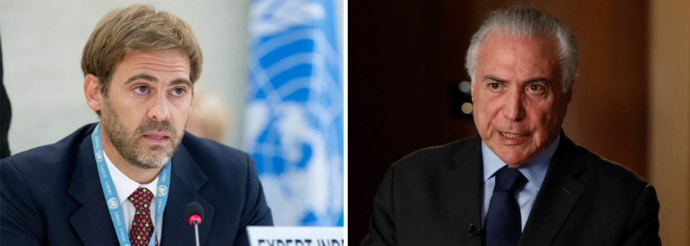 O governo de Michel Temer impediu a vinda do relator da Organização das Nações Unidos (ONU) para a dívida, Juan Pablo Bohoslavsky, que faria um exame do impacto das medidas de austeridade implementadas pelo governo nas áreas sociais, de educação e saúde; ele que ocorreria entre os dias 18 e 30 de março; nenhuma nova data foi apresentada pelo governo para que a nova visita possa ocorrer (Foto: Aquiles Lins) O governo de Michel Temer impediu a vinda do relator da Organização das Nações Unidos (ONU) para a dívida, Juan Pablo Bohoslavsky, que faria um exame do impacto das medidas de austeridade implementadas pelo governo nas áreas sociais, de educação e saúde; ele que ocorreria entre os dias 18 e 30 de março; nenhuma nova data foi apresentada pelo governo para que a nova visita possa ocorrer