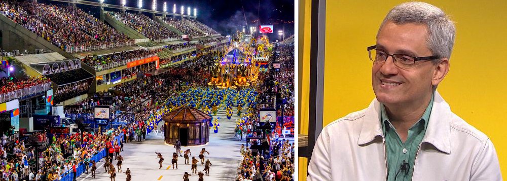 Jornalista e escritor Mário Magalhães exalta o desfile histórico da Paraíso do Tuiuti, no Rio, que criticou Temer, o golpe, a perda de direitos e questiona o fim da escravidão, e numa alfinetada à Globo, diz que a escola "tem mais coragem do que quem cala sobre o conteúdo real do seu enredo!"; "Discordar, criticar é do jogo. Mas omitir é um despropósito", afirma (Foto: Gisele Federicce) Jornalista e escritor Mário Magalhães exalta o desfile histórico da Paraíso do Tuiuti, no Rio, que criticou Temer, o golpe, a perda de direitos e questiona o fim da escravidão, e numa alfinetada à Globo, diz que a escola "tem mais coragem do que quem cala sobre o conteúdo real do seu enredo!"; "Discordar, criticar é do jogo. Mas omitir é um despropósito", afirma