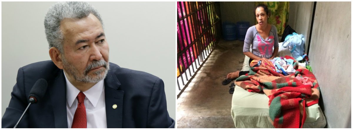 O deputado Paulão (PT-AL), presidente da Comissão de Direitos Humanos e Minorias da Câmara dos Deputados (CDHM), oficiou a presidenta do CNJ e presidenta do STF, ministra Carmen Lúcia, para que tome providências quanto ao caso de Jéssica Monteiro, encarcerada com o filho recém-nascido na cela de uma carceragem de um distrito policial na cidade de São Paulo; condenada por tráfico de drogas, ainda que a alegação de seu advogado é que Jéssica seja usuária, a mulher teve seus pedidos de relaxamento da prisão e concessão de prisão domiciliar negados pelo juiz Cláudio Salvetti D’Angelo (Foto: Leonardo Lucena) O deputado Paulão (PT-AL), presidente da Comissão de Direitos Humanos e Minorias da Câmara dos Deputados (CDHM), oficiou a presidenta do CNJ e presidenta do STF, ministra Carmen Lúcia, para que tome providências quanto ao caso de Jéssica Monteiro, encarcerada com o filho recém-nascido na cela de uma carceragem de um distrito policial na cidade de São Paulo; condenada por tráfico de drogas, ainda que a alegação de seu advogado é que Jéssica seja usuária, a mulher teve seus pedidos de relaxamento da prisão e concessão de prisão domiciliar negados pelo juiz Cláudio Salvetti D’Angelo