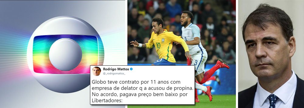 A Globo comprava os direitos de transmissão da Libertadores da empresa Torneos Y Competencias, que era controlada pelo executivo Alejandro Burzaco, que acusou a emissora de pagar propina a cartolas sul-americanos; informação foi divulgada nesta quarta-feira, 15, pelo jornalista Rodrigo Mattos; a Torneos, empresa de Burzaco, era dona de parte da empresa T & T Sports Marketing BV, que adquiriu todos os direitos da Libertadores; documentos obtidos no caso 'Panama Papers' mostram que a Globo e a T & T mantinham relação contratual por 11 anos, de 2005 a 2016 quando foi rompido elo pelo escândalo na Conmebol; em média, a emissora pagou US$ 16 milhões por ano pela Libertadores, preço bem abaixo do padrão do mercado brasileiro pela competição (Foto: Aquiles Lins) A Globo comprava os direitos de transmissão da Libertadores da empresa Torneos Y Competencias, que era controlada pelo executivo Alejandro Burzaco, que acusou a emissora de pagar propina a cartolas sul-americanos; informação foi divulgada nesta quarta-feira, 15, pelo jornalista Rodrigo Mattos; a Torneos, empresa de Burzaco, era dona de parte da empresa T & T Sports Marketing BV, que adquiriu todos os direitos da Libertadores; documentos obtidos no caso 'Panama Papers' mostram que a Globo e a T & T mantinham relação contratual por 11 anos, de 2005 a 2016 quando foi rompido elo pelo escândalo na Conmebol; em média, a emissora pagou US$ 16 milhões por ano pela Libertadores, preço bem abaixo do padrão do mercado brasileiro pela competição