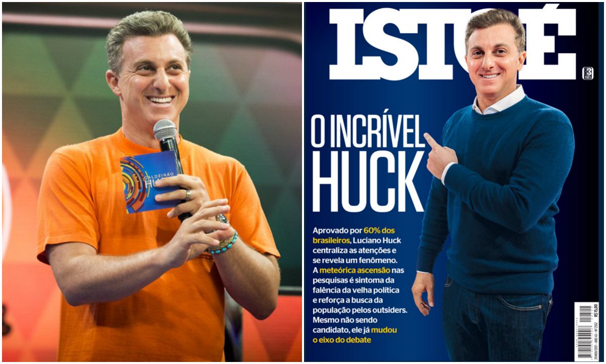 Revista reproduz pesquisa do Estadão que apontou apoio de 60% à atuação de Luciano Huck pelo País e diz que sua "meteórica ascensão nas pesquisas é sintoma da falência da velha política e reforça a busca da população pelos outsiders. Mesmo não sendo candidato, ele já mudou o eixo do debate" (Foto: Gisele Federicce) Revista reproduz pesquisa do Estadão que apontou apoio de 60% à atuação de Luciano Huck pelo País e diz que sua "meteórica ascensão nas pesquisas é sintoma da falência da velha política e reforça a busca da população pelos outsiders. Mesmo não sendo candidato, ele já mudou o eixo do debate"