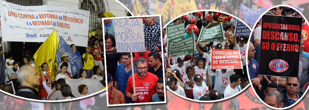 Nova rodada da pesquisa CUT-Vox Populi, realizada entre os dias 27 e 31 de outubro, revela que 85% dos brasileiros discordam da reforma da Previdência do governo Temer e 71% acham que não conseguirão se aposentar se a mudança das regras for aprovada; no Sudeste, onde estão os maiores colégios eleitorais do País – São Paulo, Minas Gerais e Rio de Janeiro – foram registrados os maiores percentuais de rejeição à reforma e apoiada por parlamentares do PSDB, DEM, PP, PSD, PRB e PP; o Nordeste vem em segundo lugar, seguido do Centro-Oeste e, por último, o Sul; embora esteja empacada no Congresso, reforma deve servir de alerta para parlamentares que querem se reeleger em 2014 (Foto: Gisele Federicce) Nova rodada da pesquisa CUT-Vox Populi, realizada entre os dias 27 e 31 de outubro, revela que 85% dos brasileiros discordam da reforma da Previdência do governo Temer e 71% acham que não conseguirão se aposentar se a mudança das regras for aprovada; no Sudeste, onde estão os maiores colégios eleitorais do País – São Paulo, Minas Gerais e Rio de Janeiro – foram registrados os maiores percentuais de rejeição à reforma e apoiada por parlamentares do PSDB, DEM, PP, PSD, PRB e PP; o Nordeste vem em segundo lugar, seguido do Centro-Oeste e, por último, o Sul; embora esteja empacada no Congresso, reforma deve servir de alerta para parlamentares que querem se reeleger em 2014